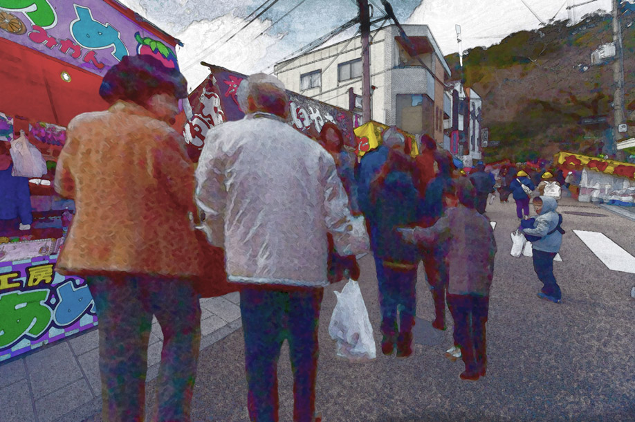 厄除大祭の露店